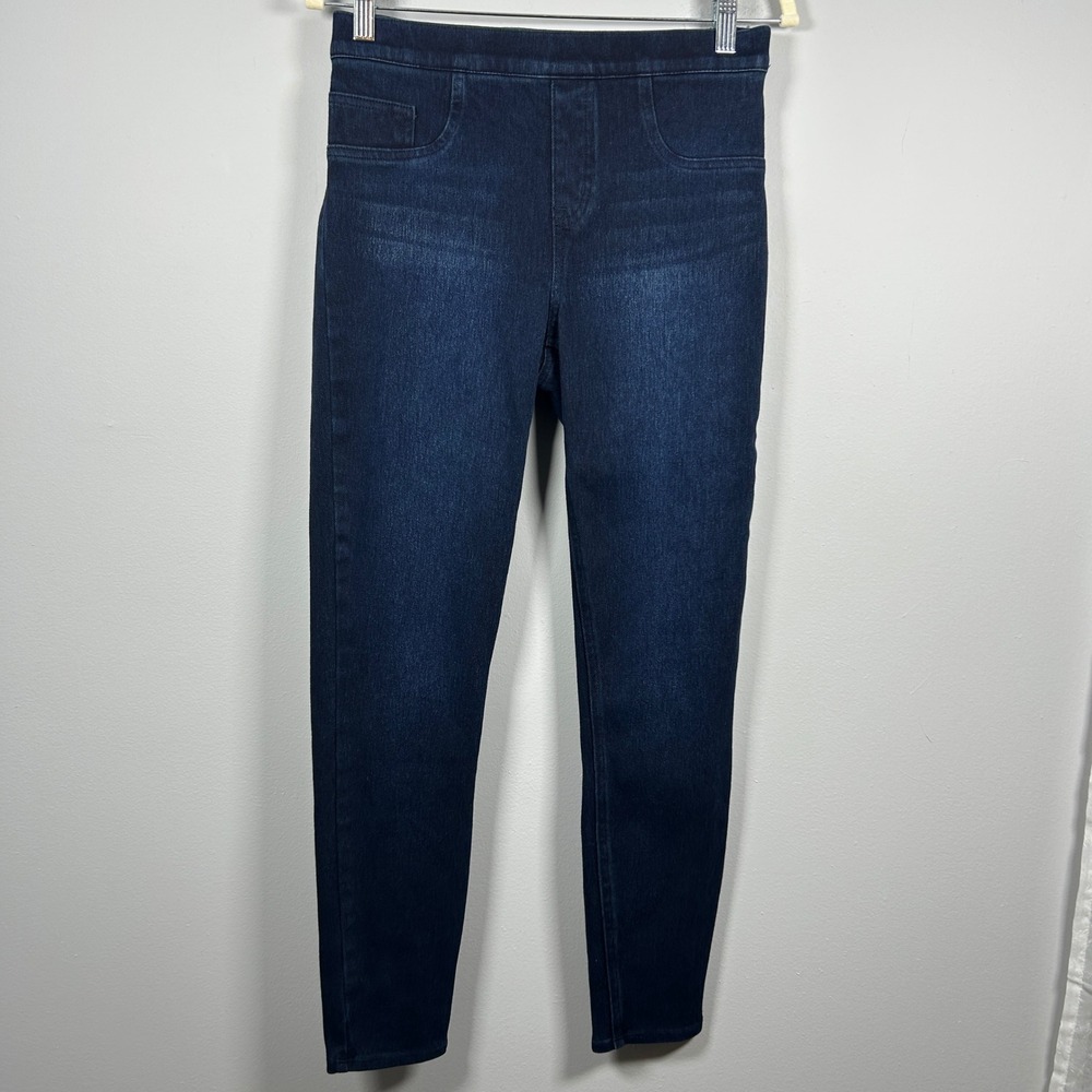 Spanx Jean-ish Leggings Women Medium Blue Dark Indigo High Rise 20018R